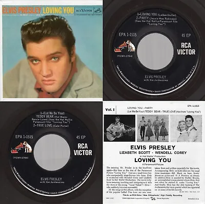 EX/NM Dog On Side Elvis Presley  Loving You Vol. I  RCA Victor EPA 1-1515 1965 • $145