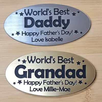 Personalised Fathers Day Gift Worlds Best Daddy Grandad Dad Magnet Gifts For Him • £5.99