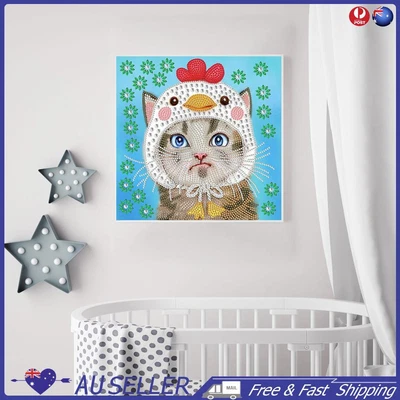 $11.30 • Buy Funny Cat 5D DIY Diamond Painting Special-shaped Partial Drill Decor (YXC380)
