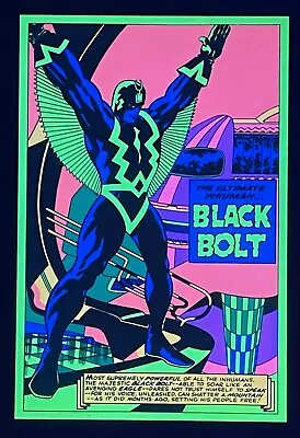 BLACK BOLT  20x30 MODERN BLACK LIGHT ART MARVEL COMICS POSTER PRINT THIRD EYE • $39.99
