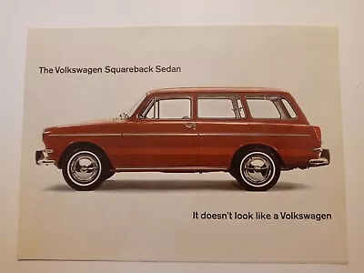 Original Vintage Advertising Foldout Brochure Volkswagen Squareback Sedan 1965 • $10