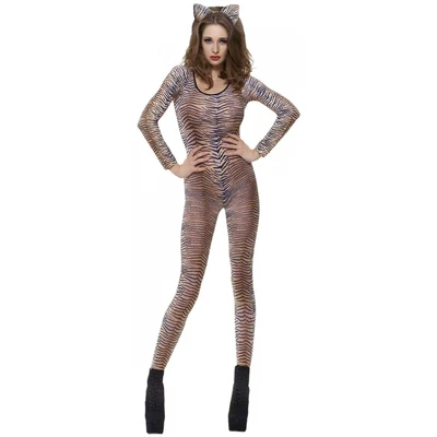 $11 • Buy Tiger Print Bodysuit Costume Halloween Fancy Dress