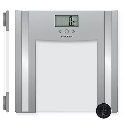Salter Body Analyser Fitness Scale Measure BMI Body Fat Bone/Muscle Mass LCD • £17.99