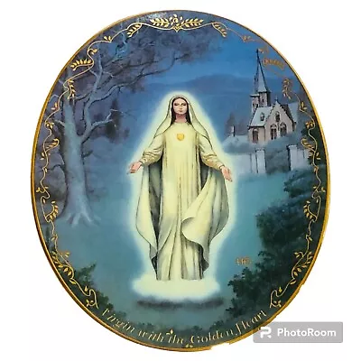 Virgin With The Golden Heart COLLECTOR PLATE Hector Garrido VISIONS OF OUR LADY • $21.99