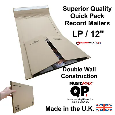 RECORD MAILERS STRONG VINYL LP 12  ALBUM PACKAGING MusicMax QP2 POSTAL BOXES • £20.04