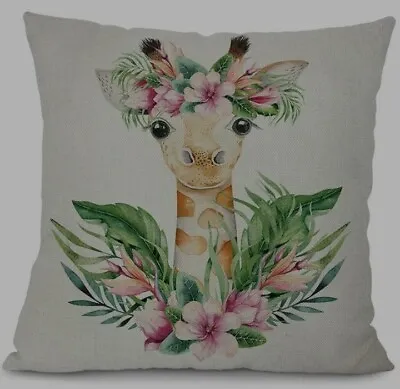 £7.99 • Buy Giraffe Cushion Cover Animal Safari Giraffe Jungle Cushion Cover 45x45cm Cover