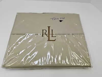 Ralph Lauren Classic Twin Flat Sheet British Taupe 350 Thread Count 100% Cotton • $28