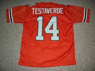 VINNY TESTAVERDE Unsigned Custom College Orange Sewn New Football Jersey S-3XL • $38.05