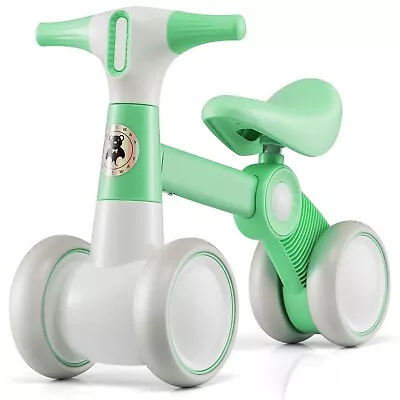 Cute Baby Balance Bike 4 Wheels Childrens Bicycle Toddlers Riding Toy W/No Pedal • £29.95