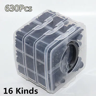 630Pcs 16 Kinds 3 Layers Auto Fasteners Set Car Bumper Clip Repair Parts Clip • $43.47