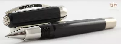 Visconti Opera Club Black With Rhodium Plated Trim Roller Ball Pen Superb Design • $277