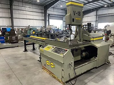 HYD-MECH V-18   18” X 20” Vertical Band Saw & Power Roller Table 1996’ #GMT-3590 • $17500