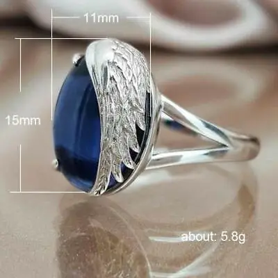 $1.01 • Buy CJ2701 Handmade 100% Natural Sapphire 3.20ct Size US 7 14K White Gold Ring