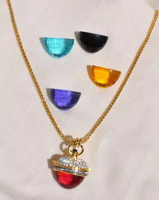 $57.95 • Buy Beautiful Joan Rivers Interchangeable Lucite Crystal Heart Pendant Necklace