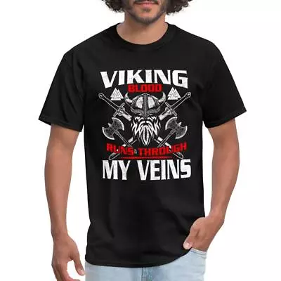 Viking Blood Runs Through My Veins Men's T-Shirt • $19.99