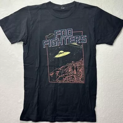 FOO FIGHTERS Shirt Mens S Small Black UFO Concert Band Short Sleeve Tour 2015 • $14.50