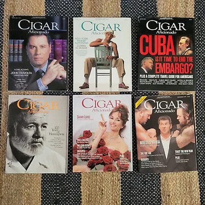 $6.95 • Buy CIGAR AFICIONADO 6  Issues 1999 Travolta El Duque Cuba Hemingway Lucci McMahon