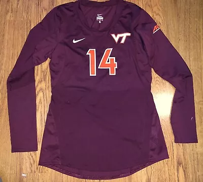 Nike Virginia Tech Hokies #14 Game Worn Womens Volleyball Jersey • $19.99