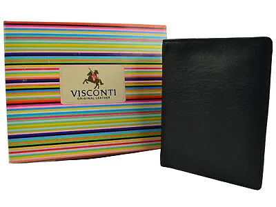 Qualité Hommes Compact Portefeuille Cuir Par Visconti; Bond Collection Coffret • $28.32