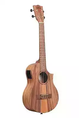 Kala KA-TK-T-CE Teak Tri-Top Tenor Ukulele W/ Cutaway & EQ OPEN BOX • $124.99