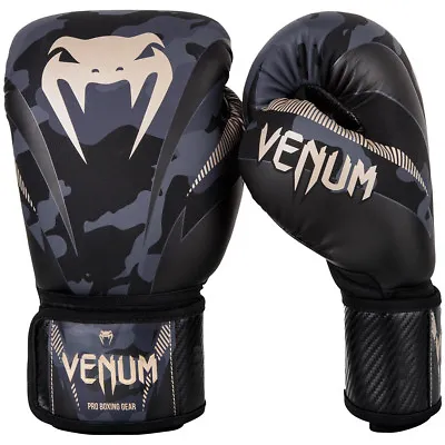 Venum Impact Hook And Loop Training Boxing Gloves - Dark Camo/Sand • $79.50