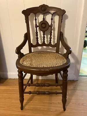 ANTIQUE VICTORIAN Carved Chair Seat Vintage Wood Wooden Old Furniture • $79.95