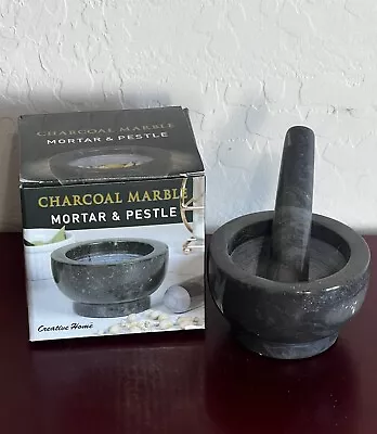 Creative Home Charcoal Marble Mortar & Pestle Set ~ Brand New In Box! • $12