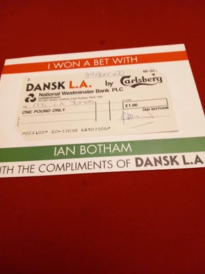 £0.99 • Buy Ian Botham England Cricket Signed Cheque