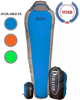 DURATON Mummy Sleeping Bag 20 Degree Weather Lightweight With Compression Sack • $69.99