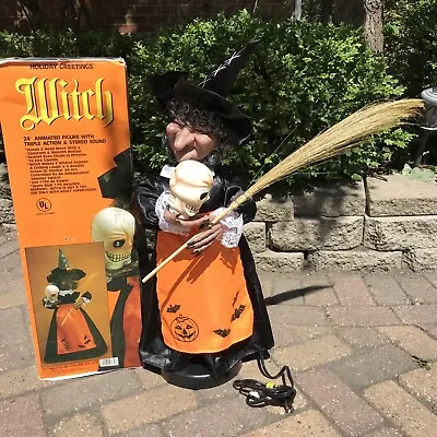 24” Animated Halloween Witch Triple Action And Stereo Sound Hands & Head Move • $77.31