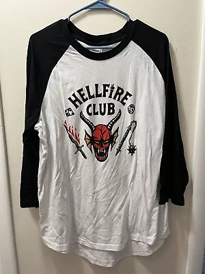 Netflix Hellfire Club Raglan 3/4 Sleeve T-Shirt Size XL Stranger Things • $8
