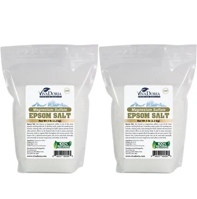 10 Lb Epsom Salt (100% Magnesium Sulfate) USP Food Grade Crystal Bath Salt • $24.95