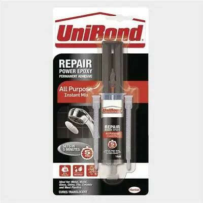 £7.05 • Buy UniBond Repair Metal Wood Plastic All Purpose Power Epoxy Syringe 14ml 5min Set
