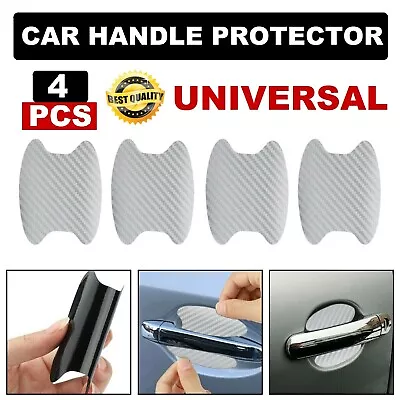 4x Car Accessories Carbon Fiber Door Handle Protector Film Anti-Scratch Stickers • $7.49