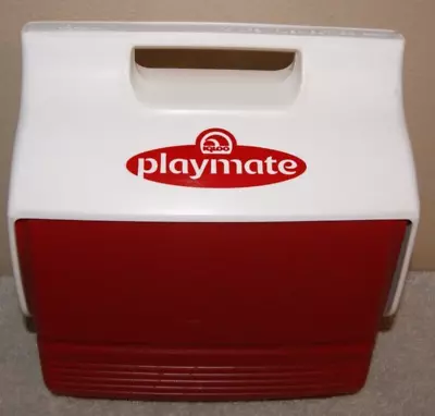 Vintage Igloo Playmate Small Mini Red Cooler 4 Quarts 3 Liters 6 Cans Lunchbox • $10.99