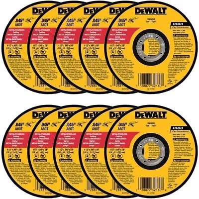 DeWALT DW 8062 4 1/2  X .045  X 7/8  Thin Cut Off Wheel 25 Pack  DW8062 • $29.50