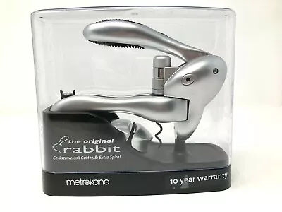 The Original Rabbit Wine Opener Corkscrew Metrokane Foil Cutter Extra Spiral • $23.54