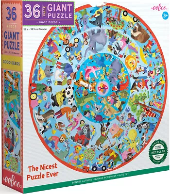 EeBoo - Good Deeds Round Puzzle 36pc • $34.95