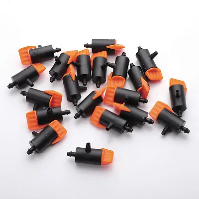 20Pcs 0-200L Micro Drip Irrigation Dripper Adjustable Waterflow Quickly Connects • $6.63