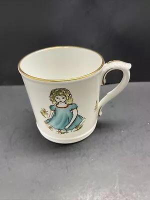 Vintage Royal Worcester Mondays Child Is Fair Of Face Gold Rimmed Mug Hand Paint • $39.99