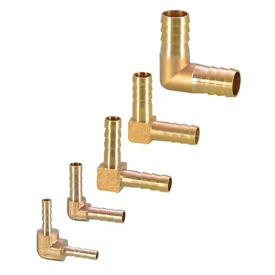 £2.15 • Buy Brass Elbow Pipe Fittings 4mm-16mm Barb Hose Tail End Connector For Air Gas Fuel