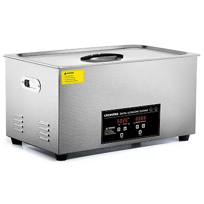 CREWORKS 22L Ultrasonic Cleaner Cleaning Equipment Bath Tank W/Timer Heated • $179.99