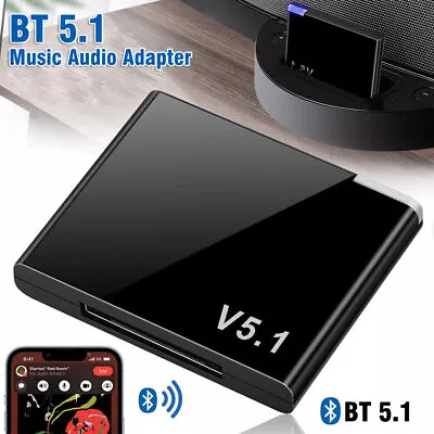 Bluetooth 5.1 Music Audio Adapter Receiver 30 Pin Dock Speaker For IPhone IPod • $6.72