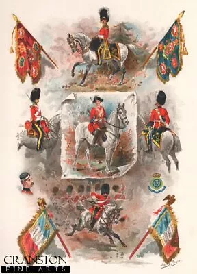 British Military Uniform Art Print North British Dragoons Scots Greys By H Payne • £10