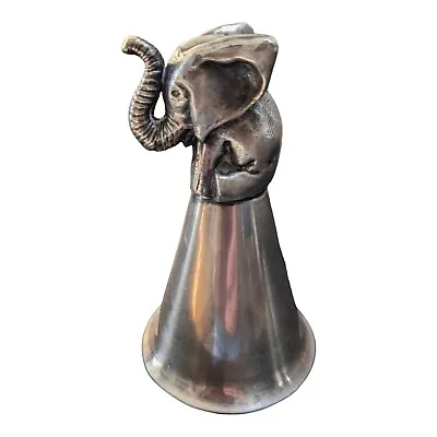 Vintage Pewter Elephant Stirrup Cup Bar Measure Jigger Vintage Elephant Barware  • $128