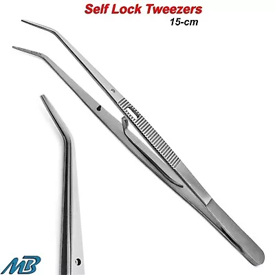 Dental Surgical Locking Tweezers Self Lock Cotton Dressing Forceps Medical Tools • $6.64