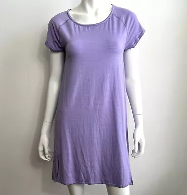 Dagsmejan Women’s Sleep Dress Size Small Purple Merino Wool Blend Short Sleeve • $54.95