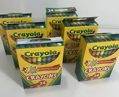 Crayola 24 Count Assorted Color Crayons Lot Of 6 Packs - NEW • $7.99