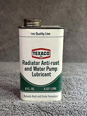 Vintage Texaco Radiator Anti-rust And Water Pump Lubricant 1968 Oil Can Full NOS • $20