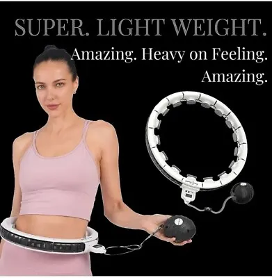 Adult Smart Weighted Hula Hoop W/Timer &  16 Detachable And Adjustable Links • $24